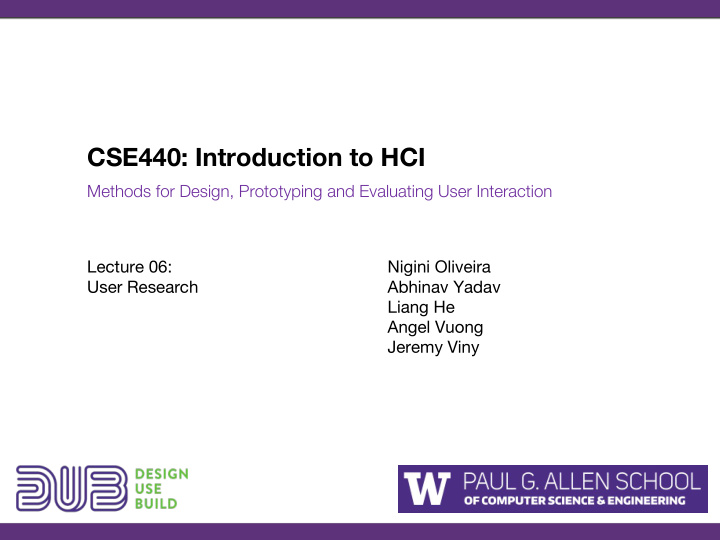 cse440 introduction to hci