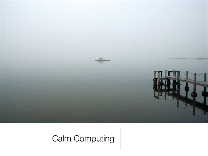 calm computing the coming age of