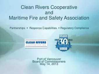 Maritime Fire and Safety Association Partnerships  Response Capabilities  Regulatory