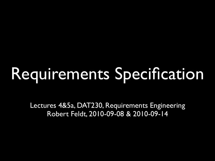 requirements specification