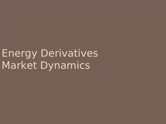 Energy Derivatives  Market Dynamics  The EU Emissions Trading Scheme options and  futures markets