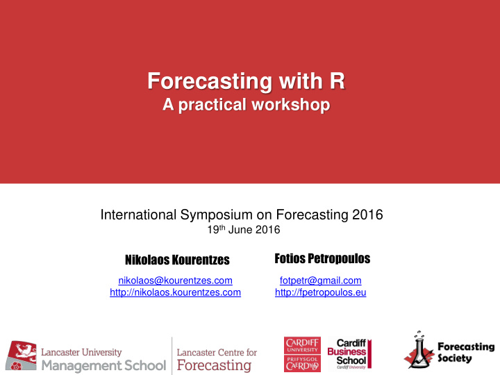 forecasting with r