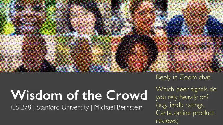 wisdom of the crowd