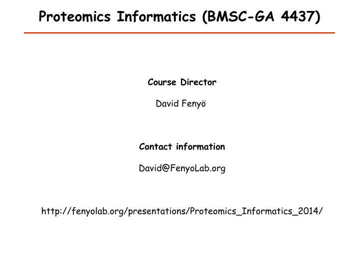 proteomics informatics bmsc ga 4437