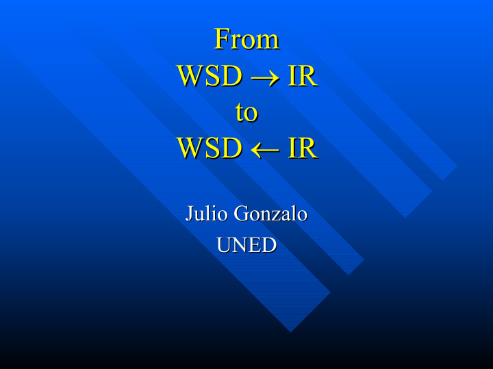 from from ir wsd ir wsd to to ir wsd ir wsd