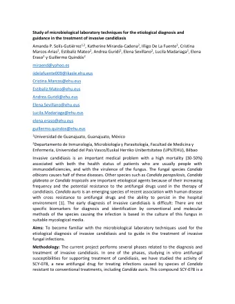 Study of microbiological laboratory techniques for the etiological diagnosis and  guidance in the