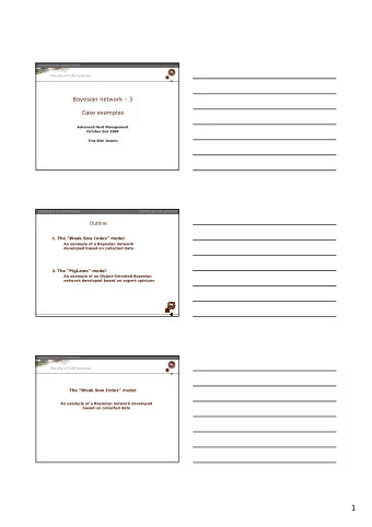 1  Involuntary culling of sows  Danish sow herds: ~ 15 % of sows sent to rendering plants  A