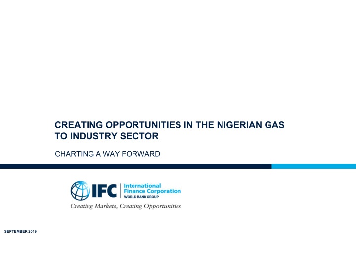 creating opportunities in the nigerian gas to industry