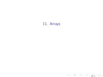 11. Arrays  11- 1 (2) Array Property Fragment of T A Decidable fragment of T A that includes