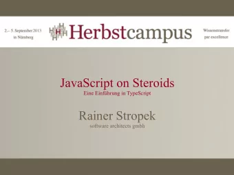 JavaScript on Steroids  Eine Einfhrung in TypeScript  Rainer Stropek  software architects gmbh