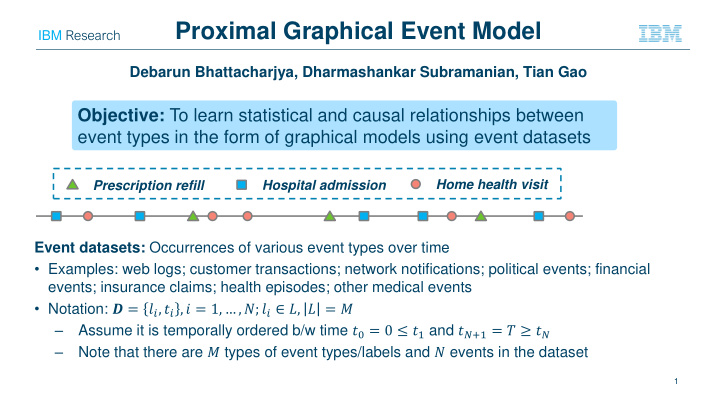 proximal graphical event model