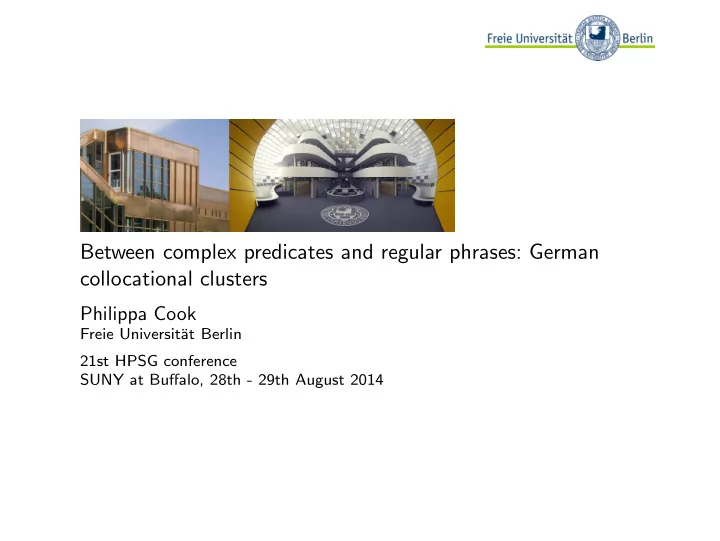 between complex predicates and regular phrases german