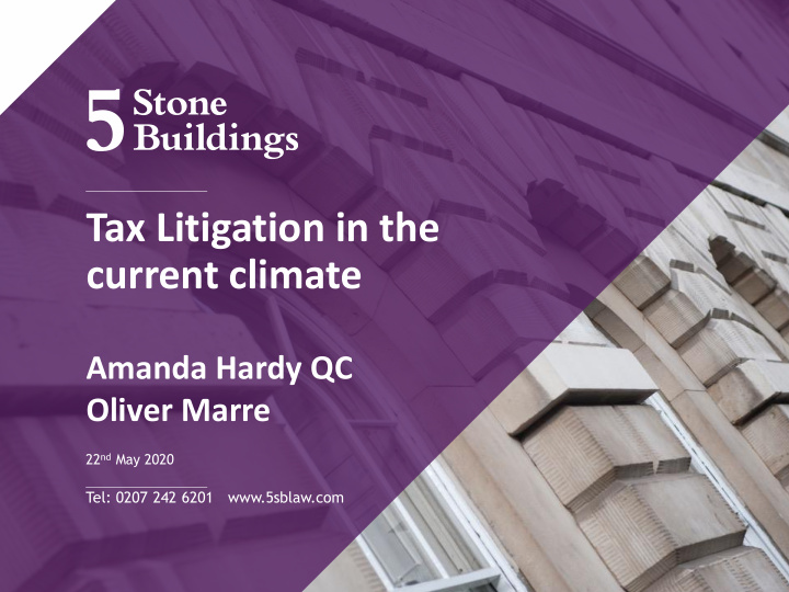 tax litigation in the current climate