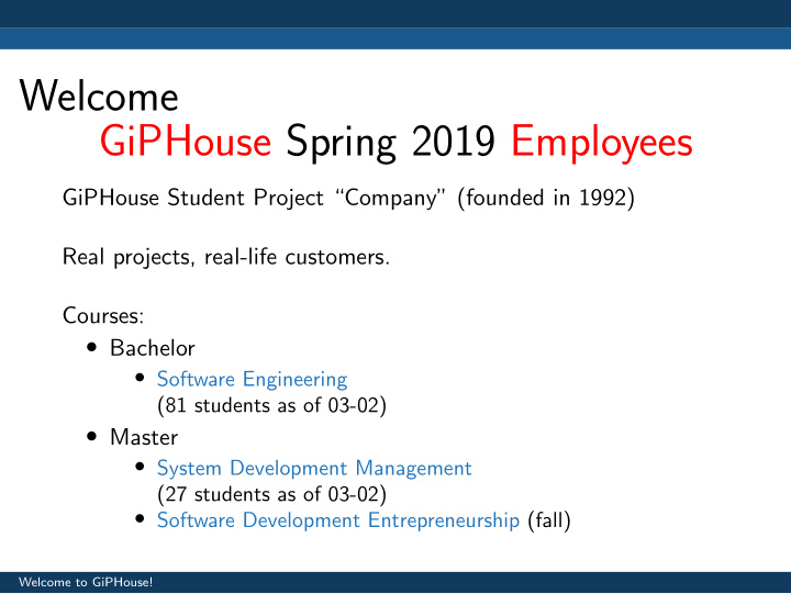 welcome giphouse spring 2019 employees