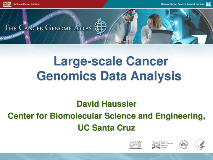 large scale cancer genomics data analysis