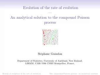Evolution of the rate of evolution    An analytical solution to the compound Poisson  process