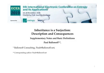 Inheritance is a Surjection:  Description and Consequences  Supplementary Notes and Basic