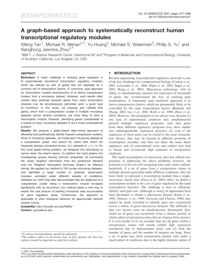 bioinformatics