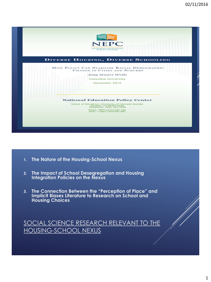 social science research relevant to the