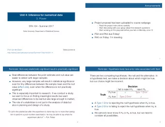 Unit 4: Inference for numerical data  3. Power  Project proposal has been uploaded to course