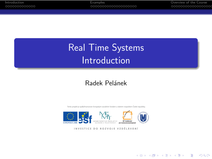 real time systems introduction