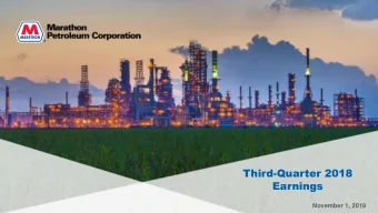 Earnings  November 1, 2018 Forward  Looking Statements  This presentation contains