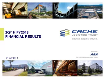 FINANCIAL RESULTS  31 July 2018  Agenda  01  KEY HIGHLIGHTS  FINANCIAL PERFORMANCE  02  03