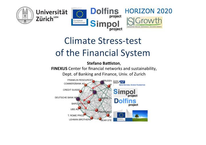 climate stress test of the financial system