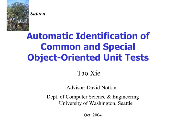 automatic identification of common and special object