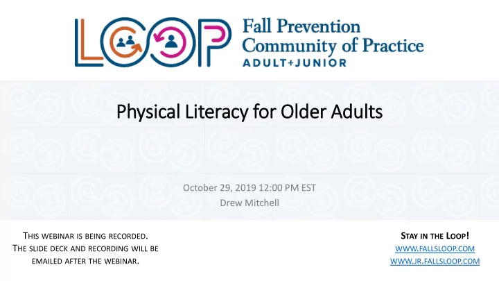physical lit iteracy for old lder adults
