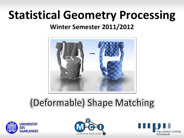 statistical geometry processing