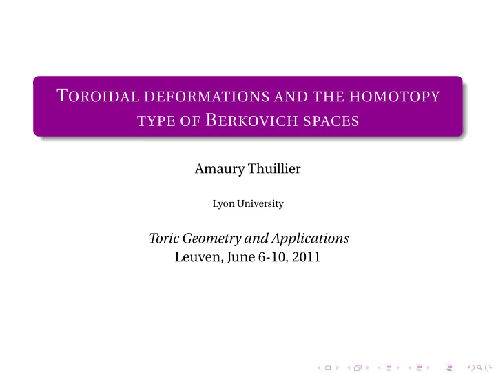 berkovich spaces