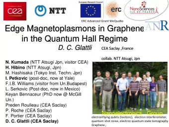 Edge Magnetoplasmons in Graphene  in the Quantum Hall Regime  D. C. Glattli  CEA Saclay ,France