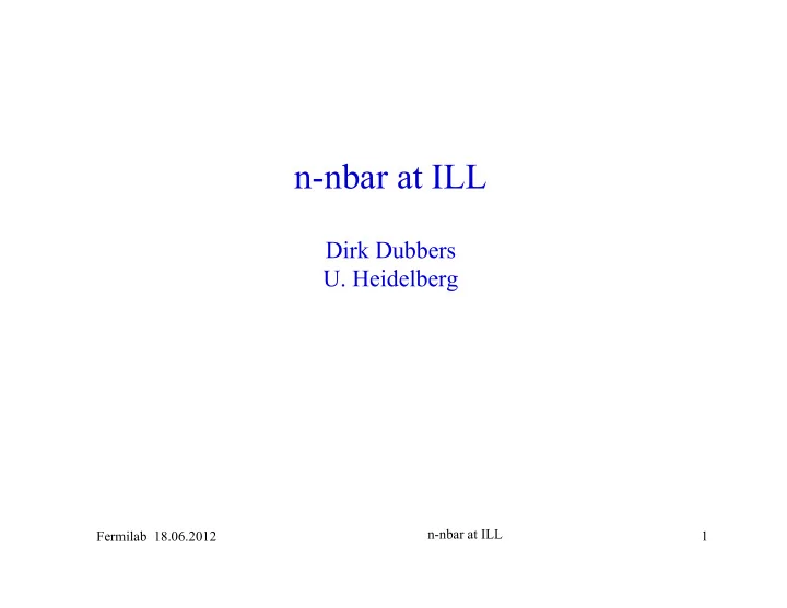 n nbar at ill