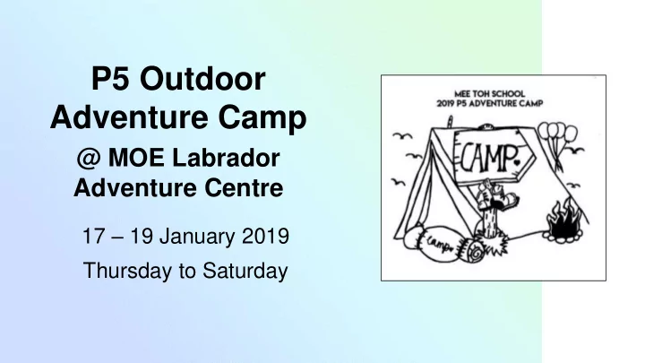 adventure camp