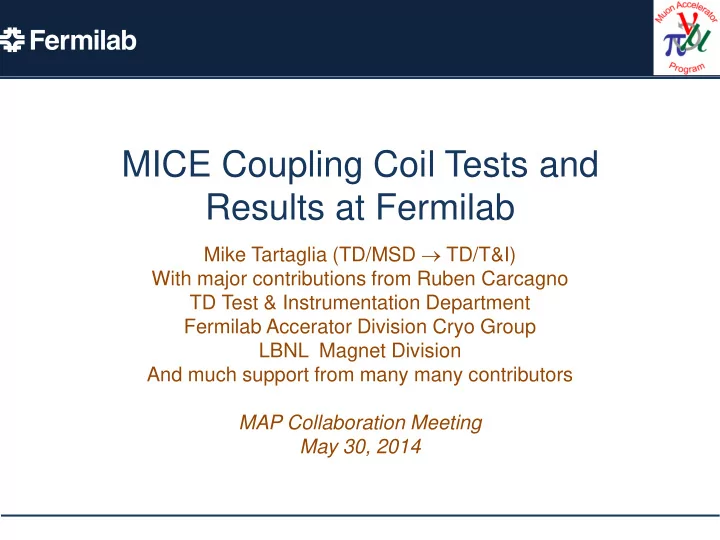results at fermilab