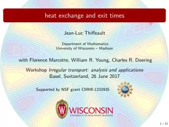 PBL  Jean-Luc Thiffeault  Department of Mathematics  BULK  University of Wisconsin  Madison  SZ