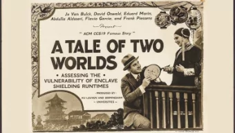 Outline: How to besiege a fortress? Idea: security is weakest at the input/output interface(!)  1 /