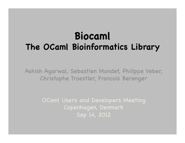 biocaml