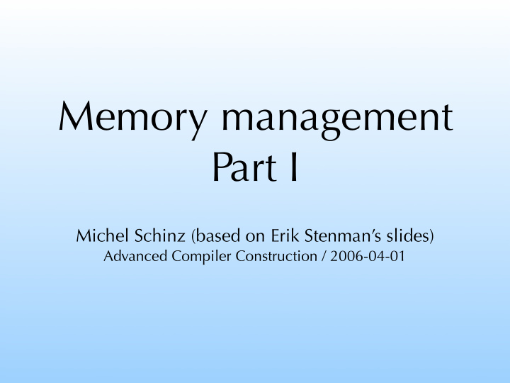 memory management part i