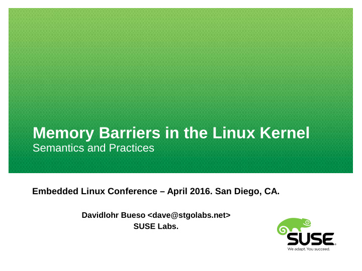 memory barriers in the linux kernel