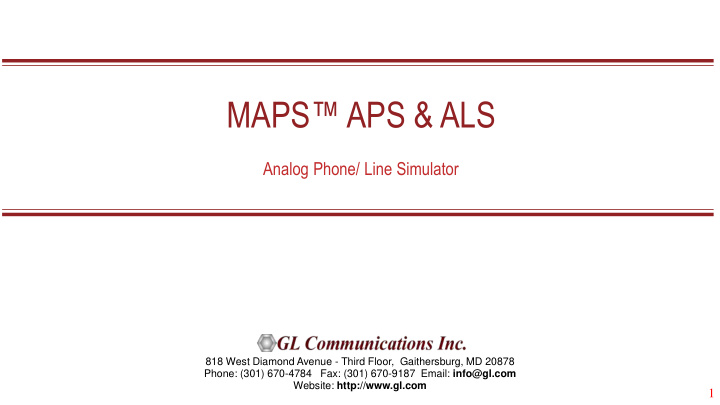 maps aps amp als