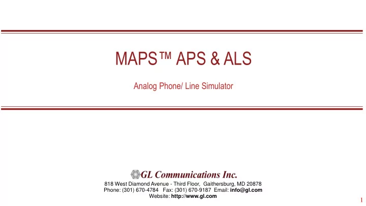 maps aps amp als
