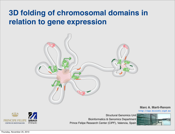 3d folding of chromosomal domains in relation to gene