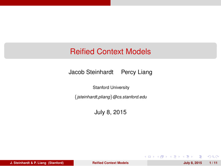 reified context models