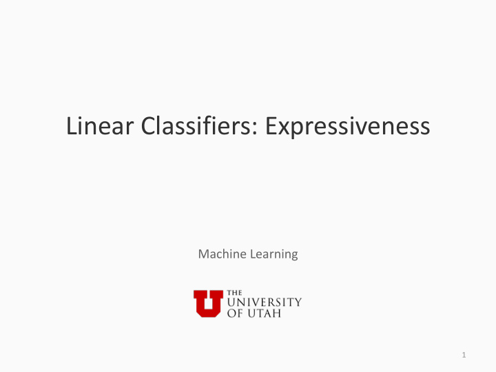 linear classifiers expressiveness