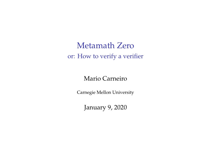 metamath zero