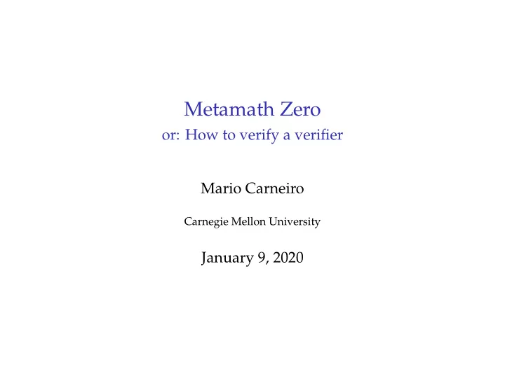 metamath zero
