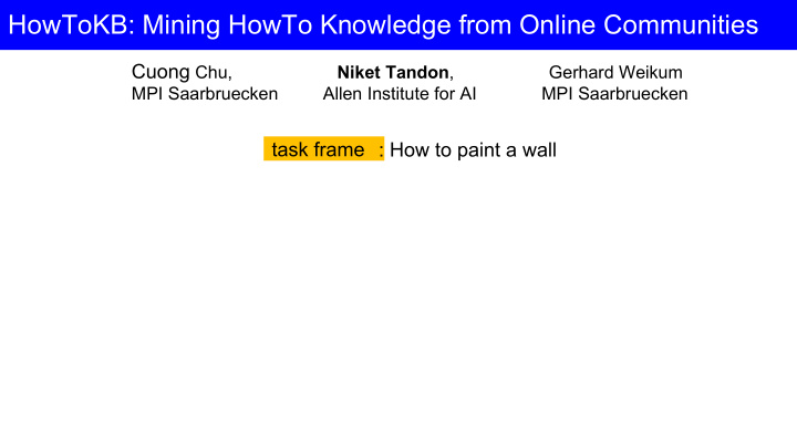 howtokb mining howto knowledge from online communities