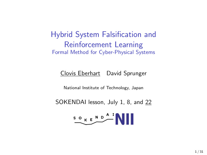 hybrid system falsification and reinforcement learning